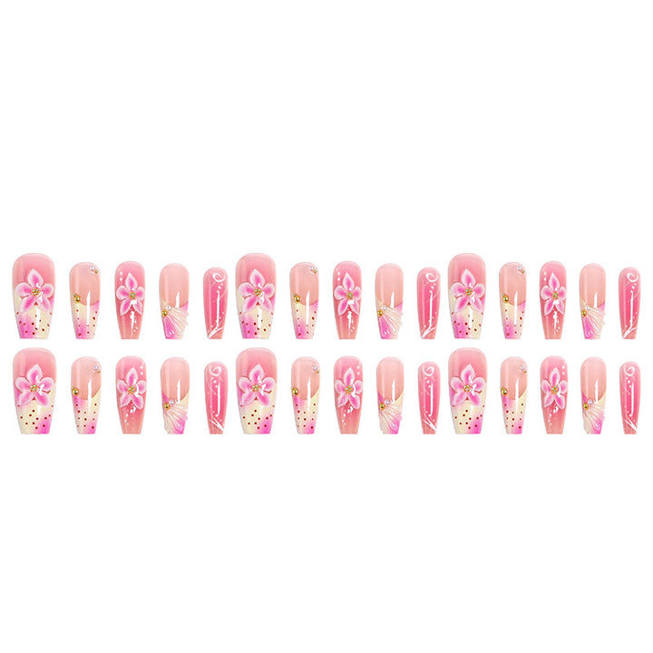 Nail art set with elegant floral motifs Bowlift