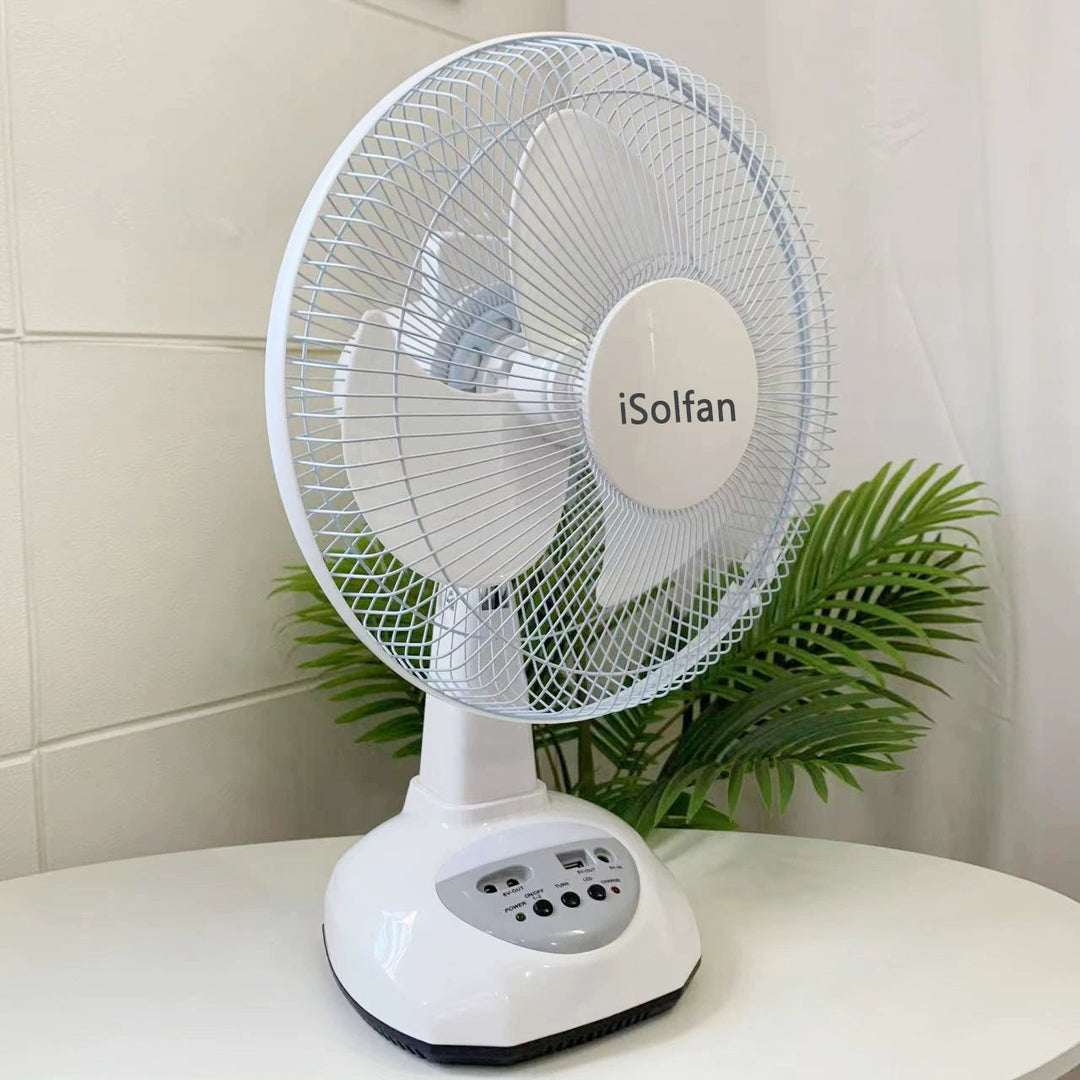 Women's portable solar fan with LED light and USB connection Bowlift