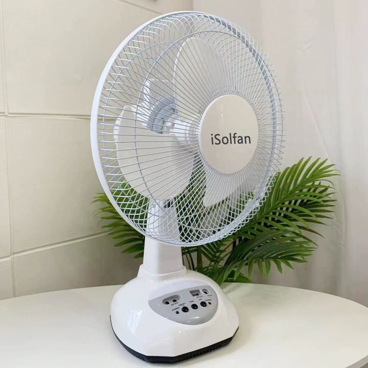 Women's portable solar fan with LED light and USB connection Bowlift