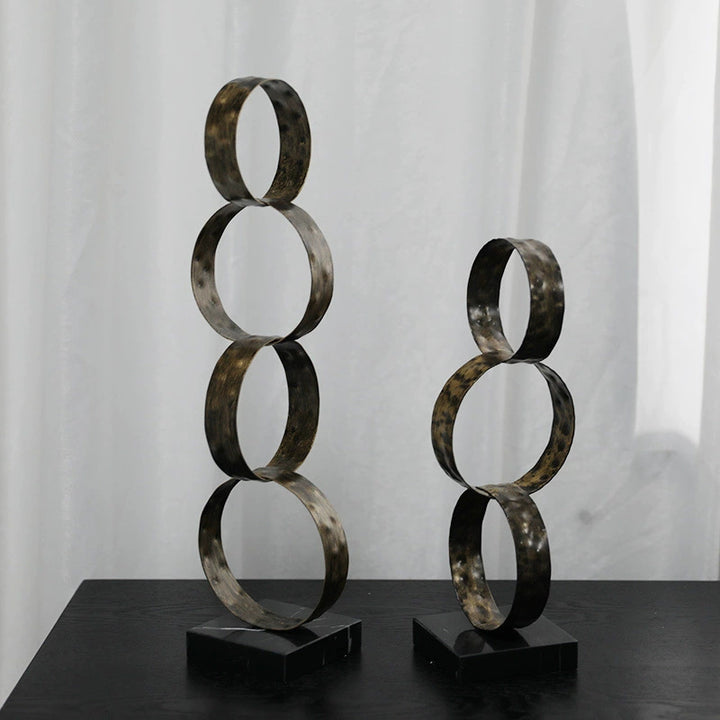 Modern Geometric Metal Sculpture