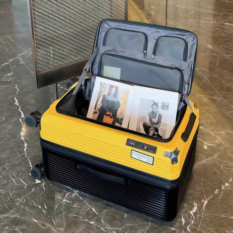 Unisex Premium Multi-Compartment Travel Suitcase Bowlift