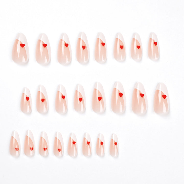 Glamorous nail art with heart decorations Bowlift
