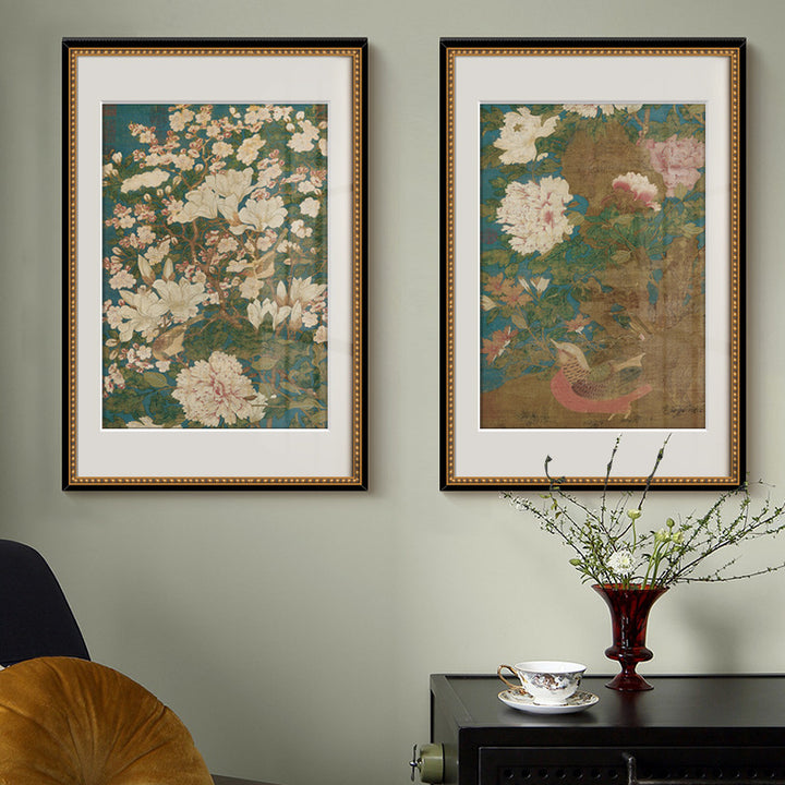 Elegant Framed Floral Art