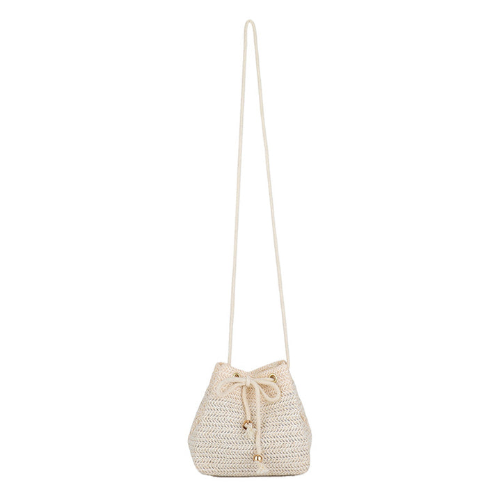Bohemian-Inspired Woven Mini Drawstring Bag Bowlift