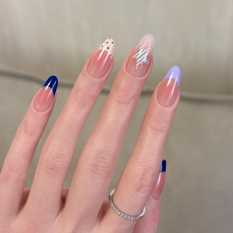 Artistic Press-On Nail Set with Modern Designs Bowlift