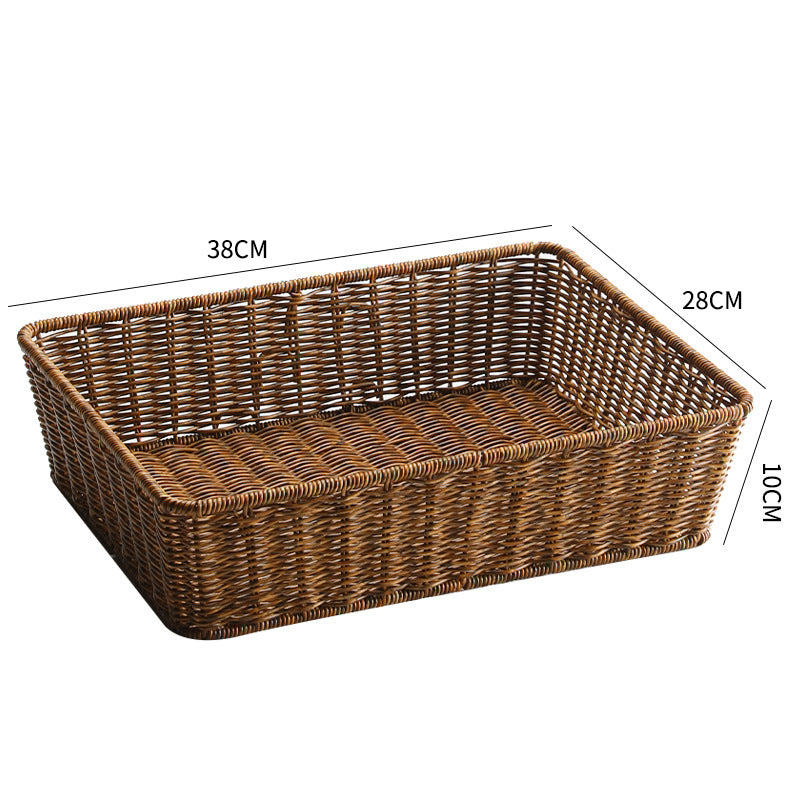 Handcrafted Rectangular Woven Storage Basket Bowlift
