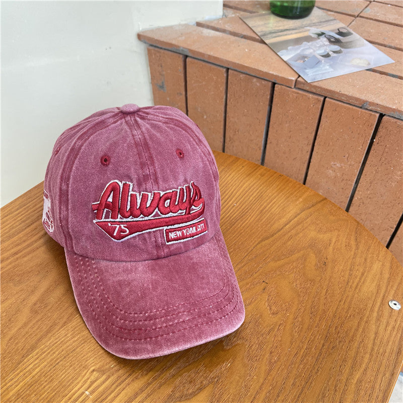 Men's Vintage-Inspired Distressed Cotton Baseball Cap Bowlift
