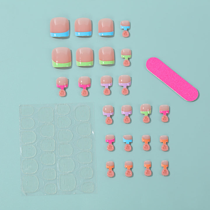 Creative nail set with colorful artificial nails Bowlift