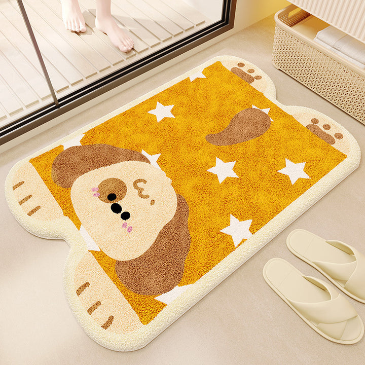 Cute Cartoon Cat Shaped Bath Mat