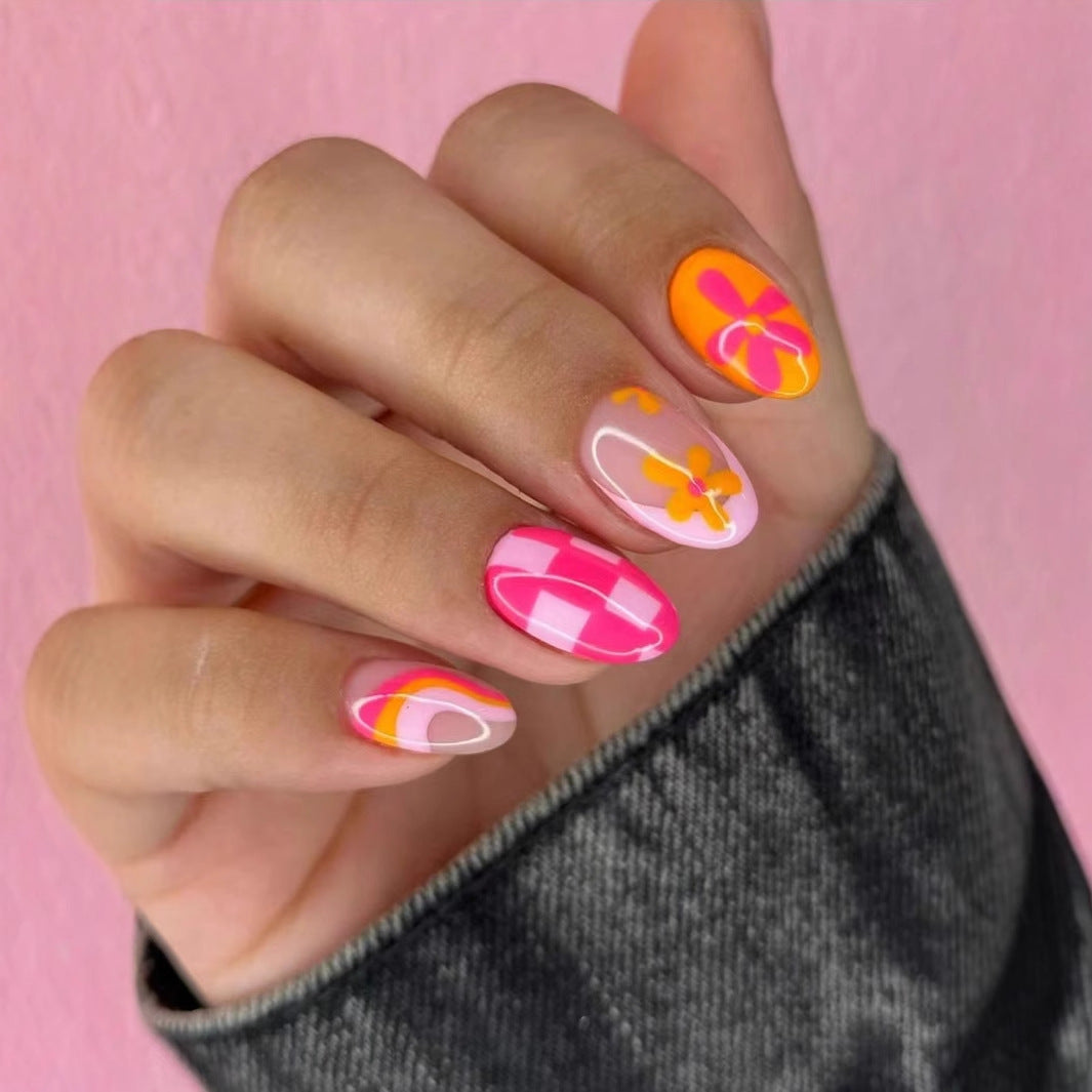 Creative Art Nail Set with Vibrant Patterns Bowlift
