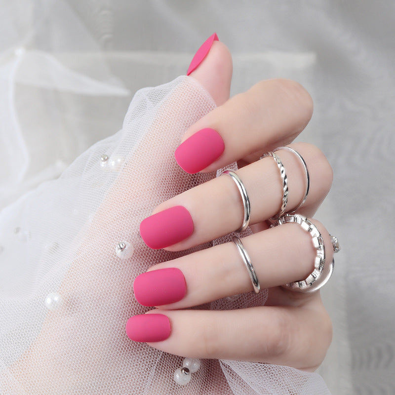 Matte Press-On Nail Set Bowlift