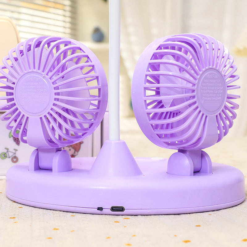 Women's multifunctional desk lamp with two integrated fans Bowlift