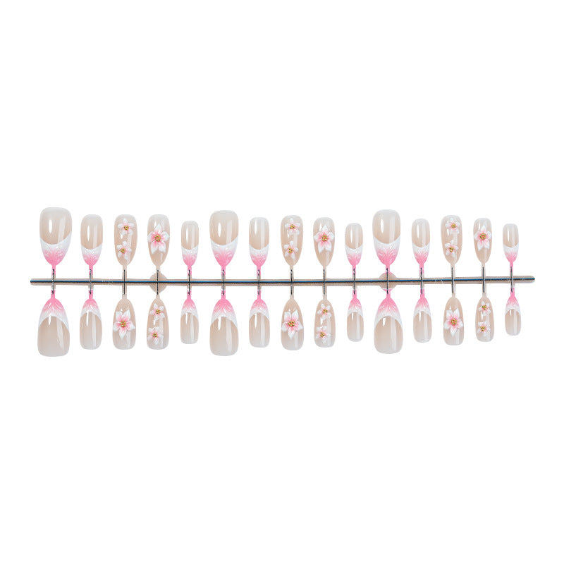 Floral Design Press-On Nail Set Bowlift