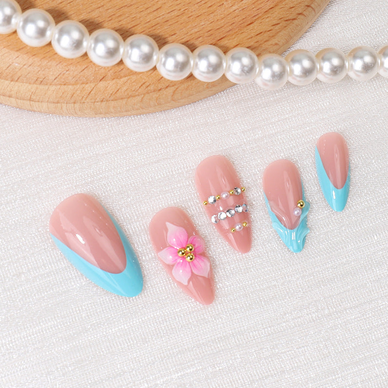 Creative Floral-Inspired Press-On Nail Set Bowlift