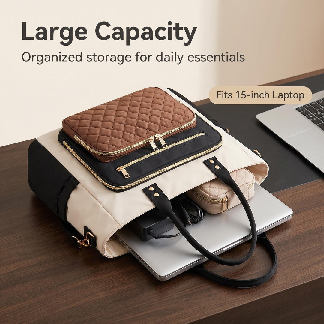 Handbag with Elegant Quilted Look Bowlift