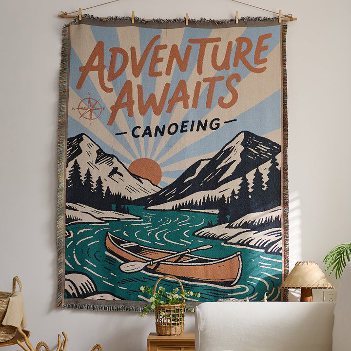 Artistic Space-Themed Throw Blanket