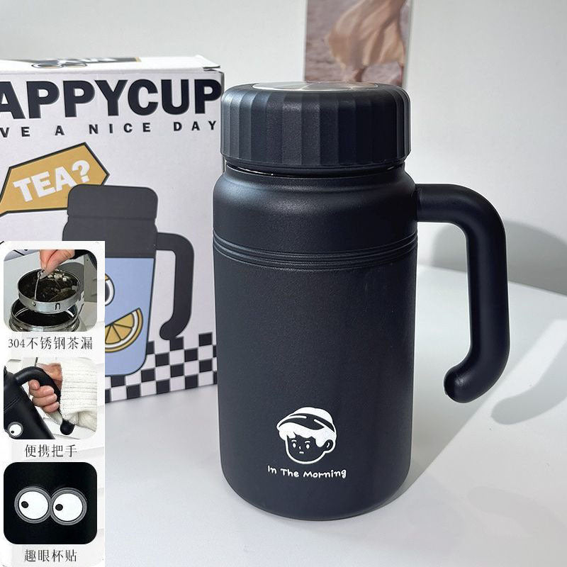 Women's insulated drinking bottle with ergonomic handle and practical leak protection Bowlift