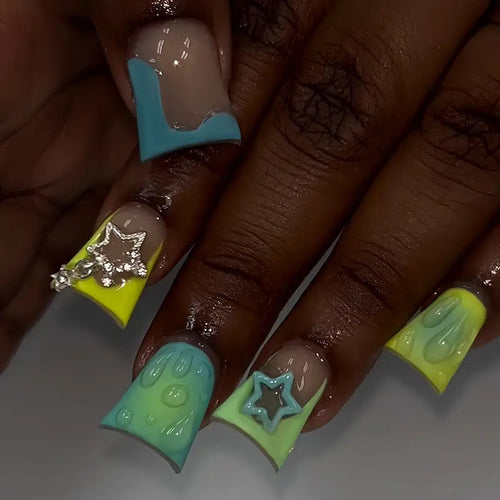 Decorative Star-Embellished Nail Art Bowlift