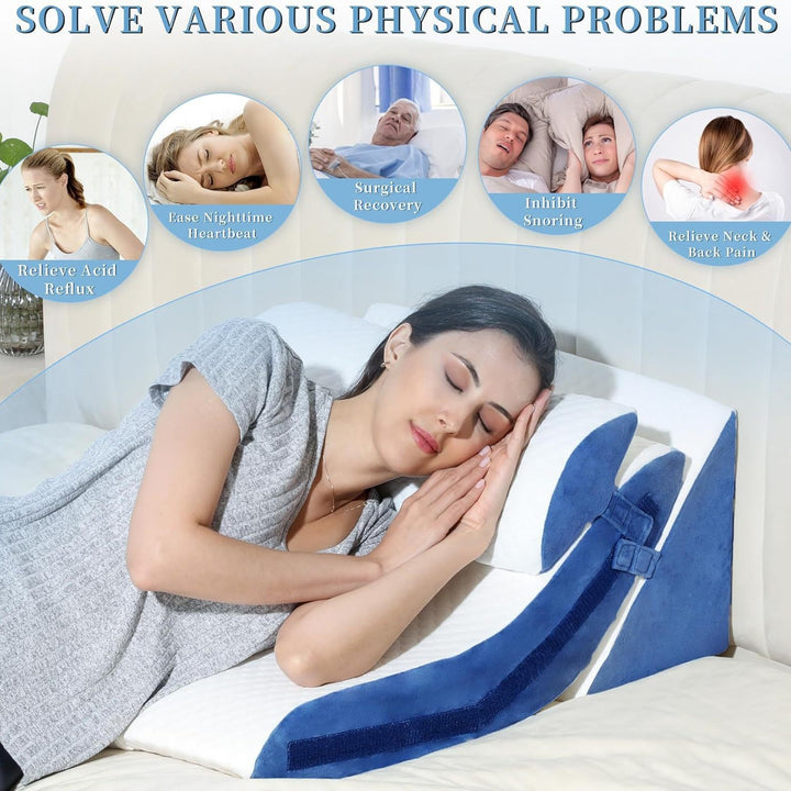 Adjustable Elevated Sleep Wedge Pillow