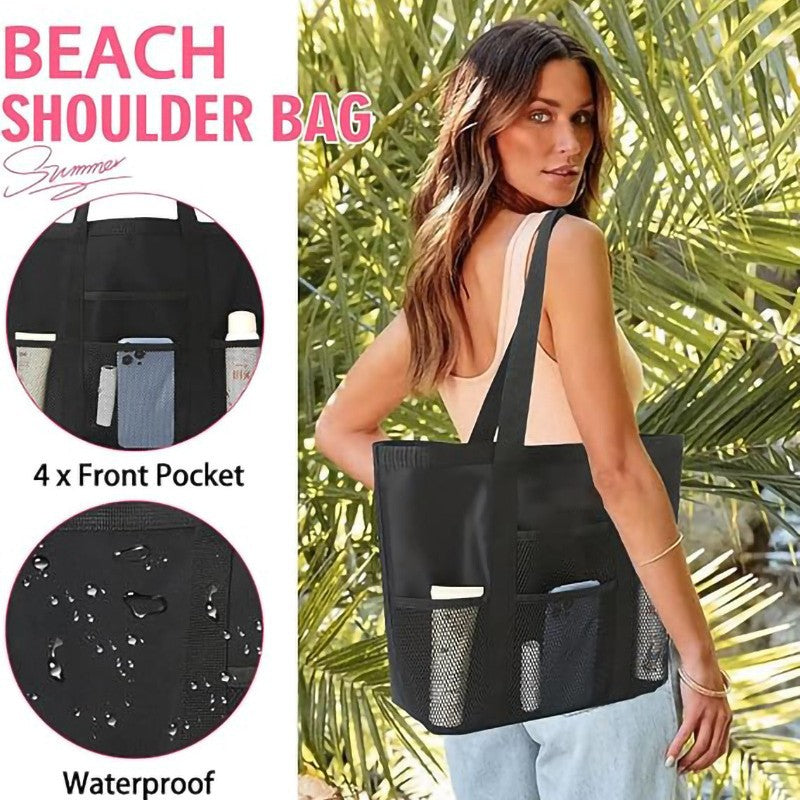 Padded shopping bag with side mesh pockets Bowlift