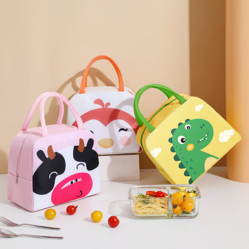 Cute Cow-Themed Insulated Lunch Bag