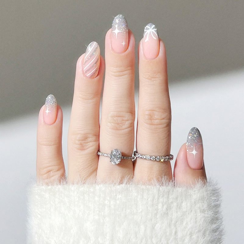 Glamorous Stiletto Press-On Nail Art Design Bowlift