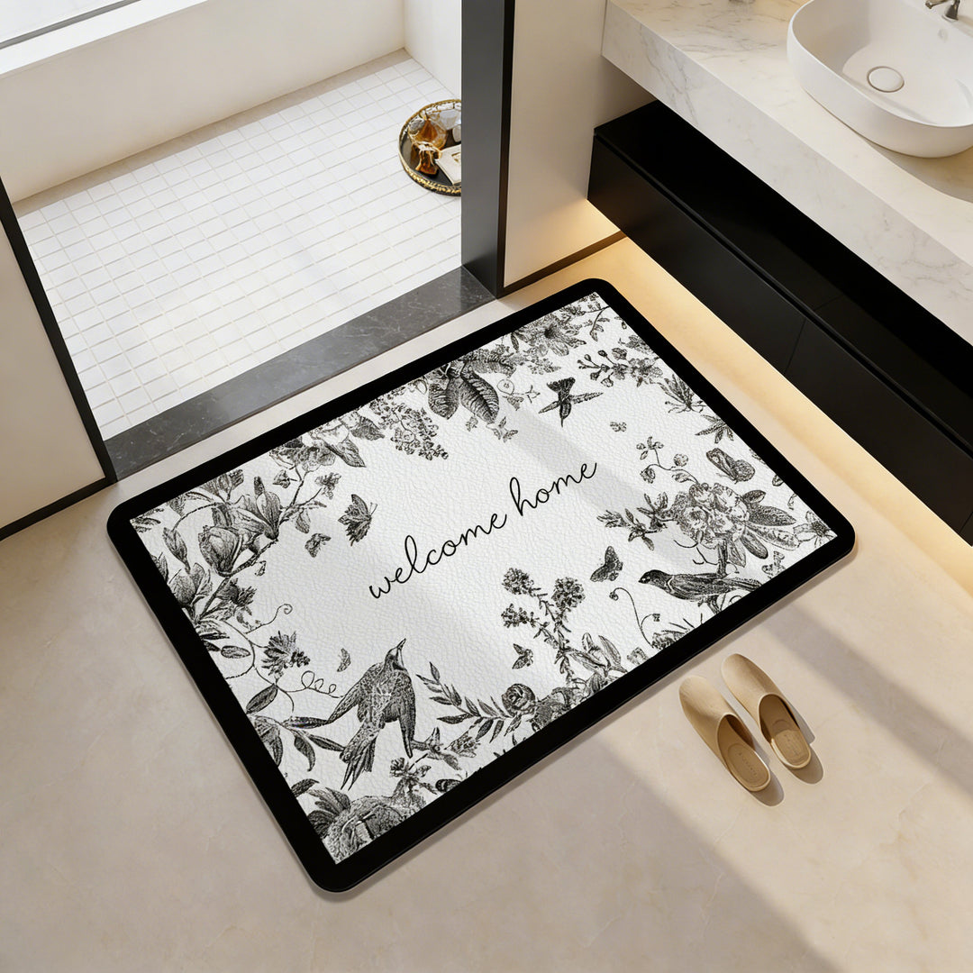Decorative Citrus-Themed Bath Mat Bowlift