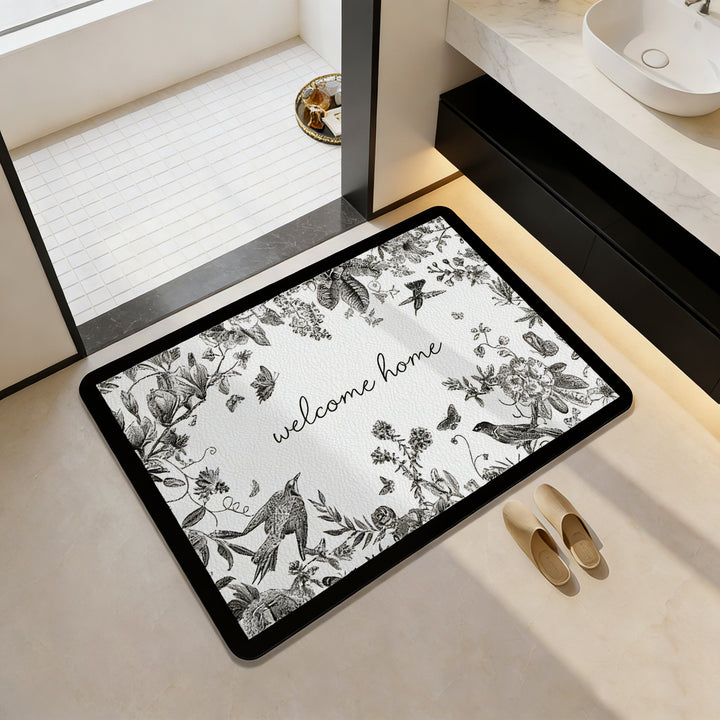 Decorative Citrus-Themed Bath Mat Bowlift