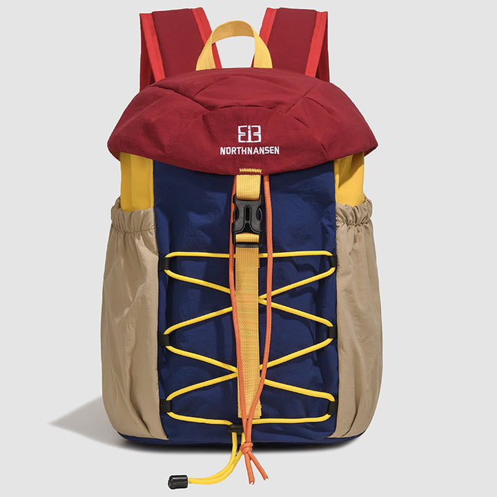 Unisex nan lighter urban outdoor backpack with elastic front tension cord and side elastic pockets Bowlift