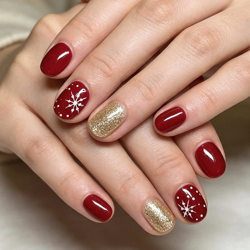 Winter-Themed Gel Nail Art Set Bowlift