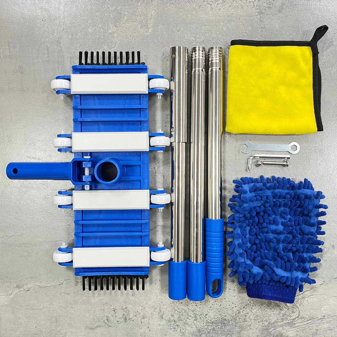 Professional telescopic stainless steel car wash and detailing mop kit Bowlift