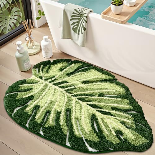 Monstera Leaf Shaped Area Rug Bowlift