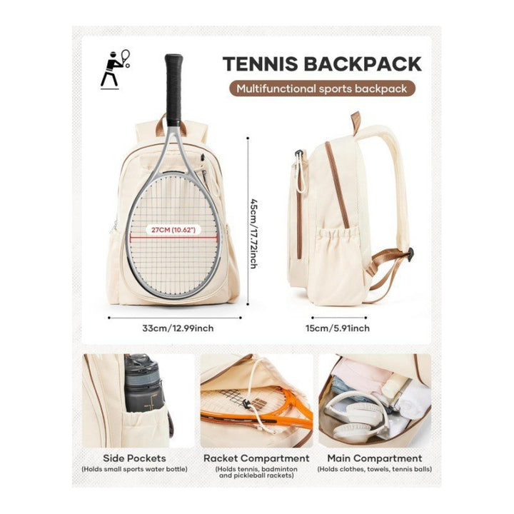 Multi-Compartment Tennis Gear Backpack Bowlift