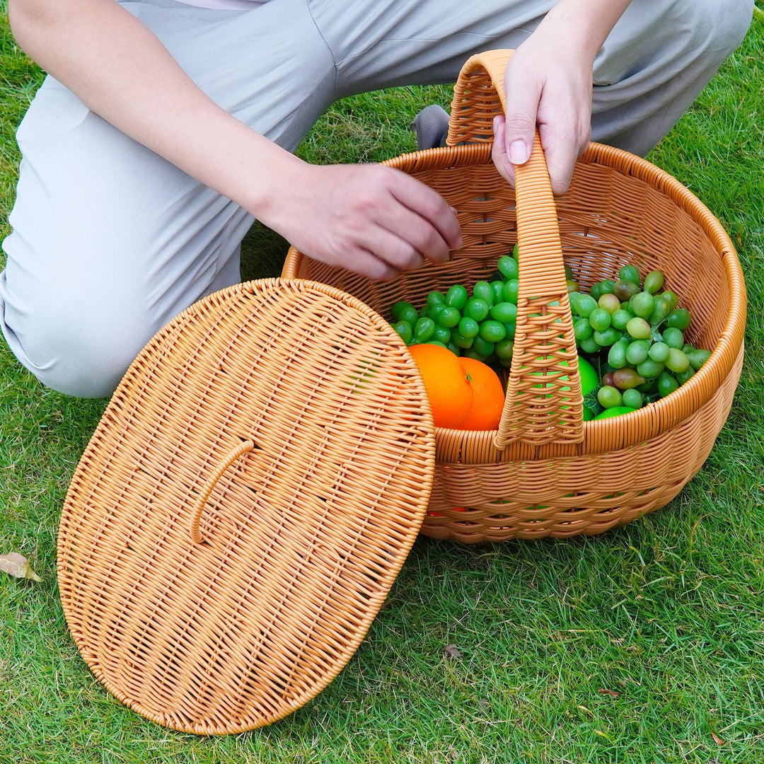 Women's Decorative Basket with Lid Bowlift