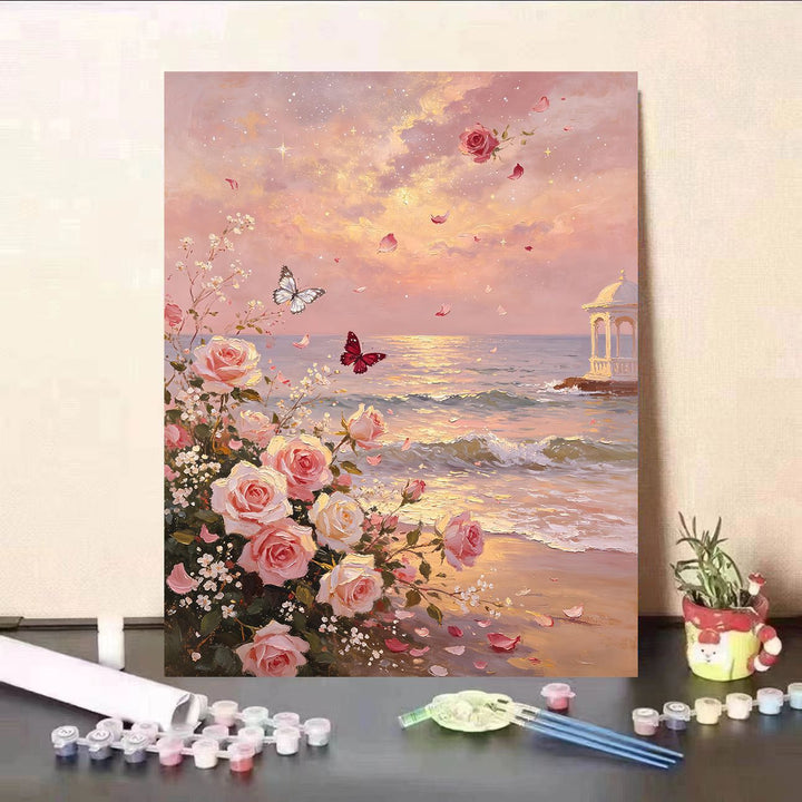 DIY Floral Landscape Paint by Numbers Kit Bowlift
