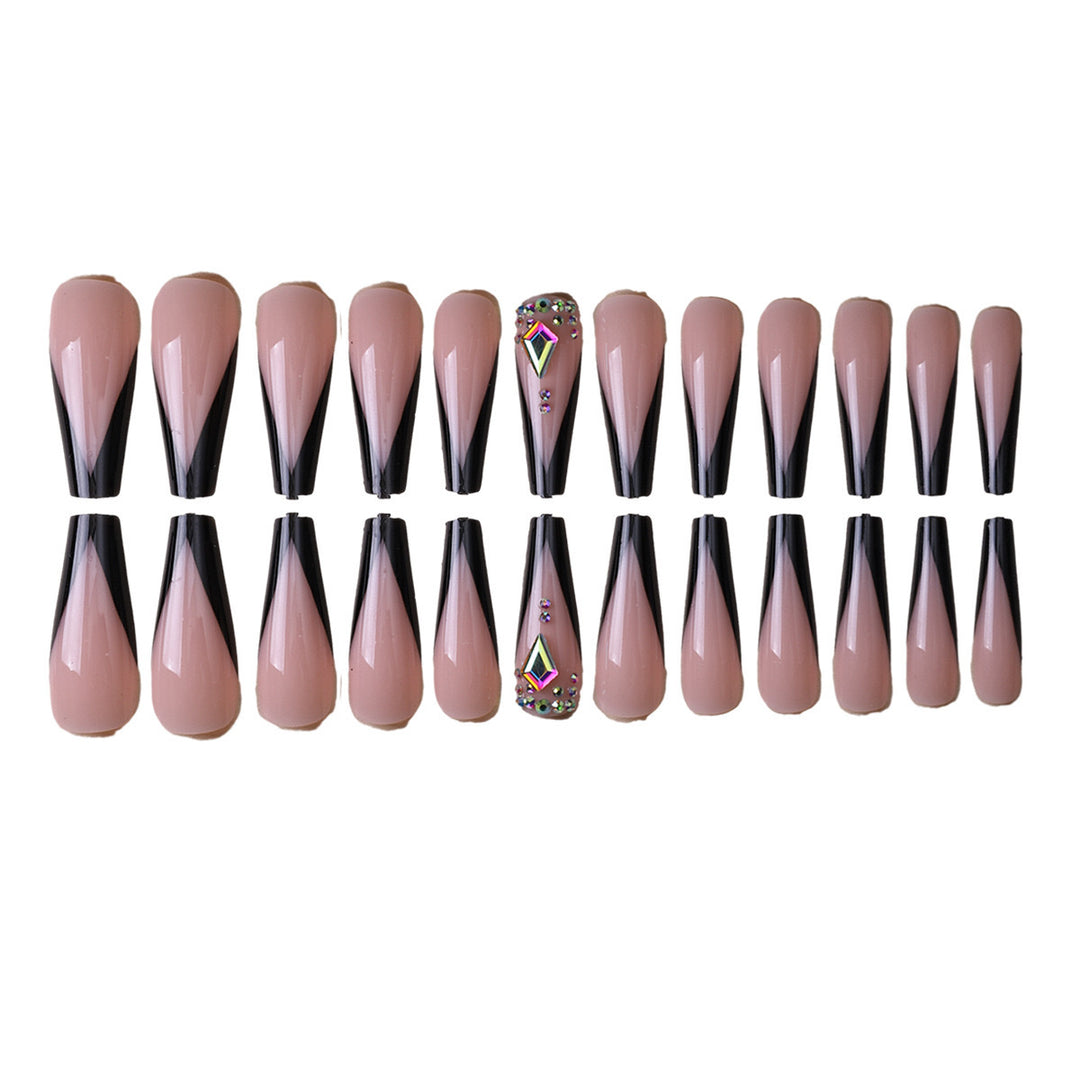 Artificial nail set with elegant tip accents Bowlift