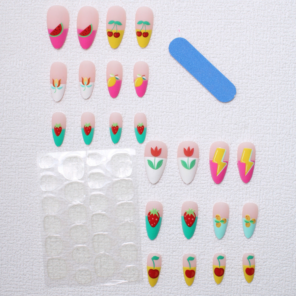 Artistic Fruit-Themed Press-On Nails Bowlift