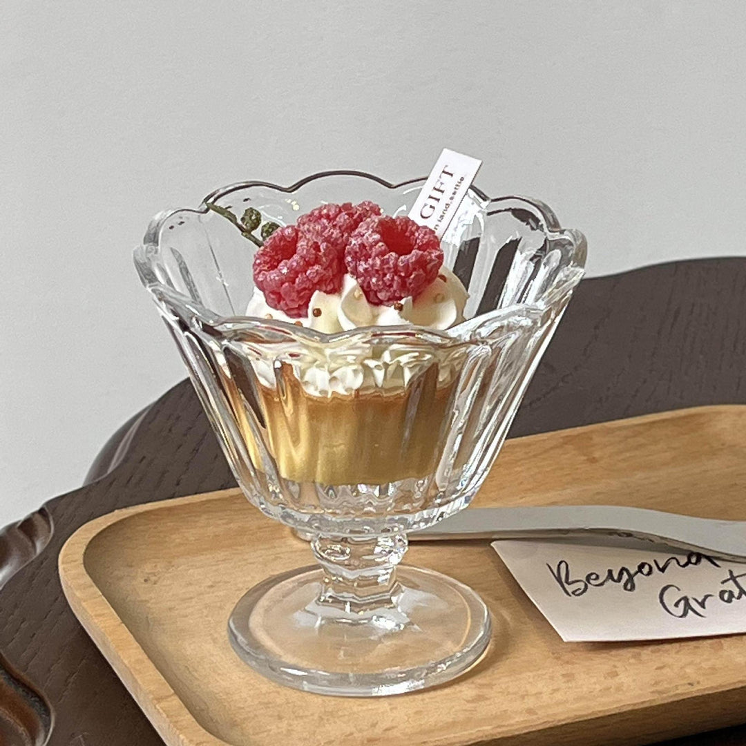 Footed Cut Crystal Compote Serving Bowl with Diamond Pattern Bowlift