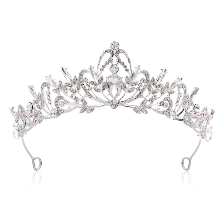 Ladies Elegant Hair Crown with Filigree Crystal Decorations Bowlift