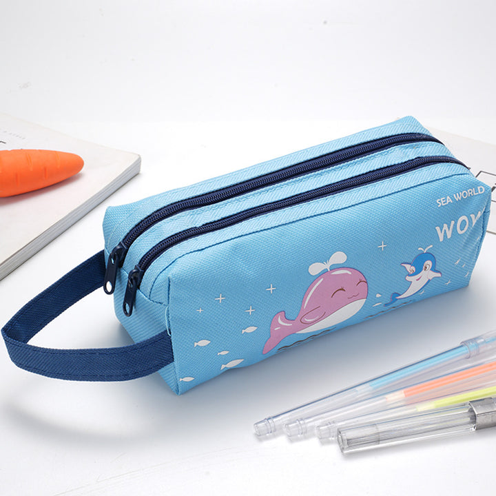 Fun-Themed Multi-Zipper Pencil Case Bowlift