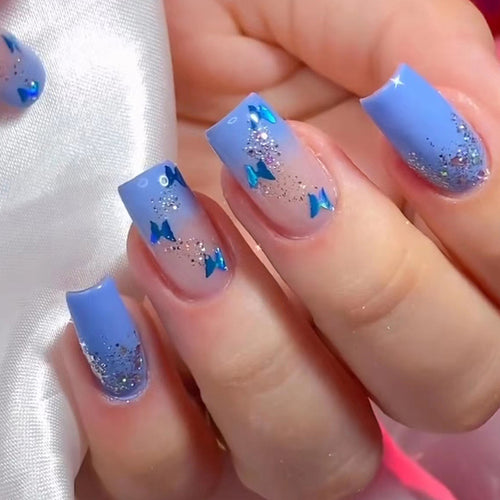 Decorative Butterfly Nail Art Tips Bowlift