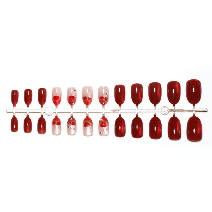 Glittery Decorative Press-On Nail Set Bowlift