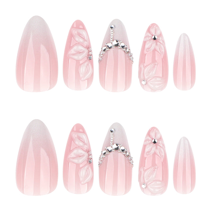 Artful stiletto nails with glitter accents Bowlift