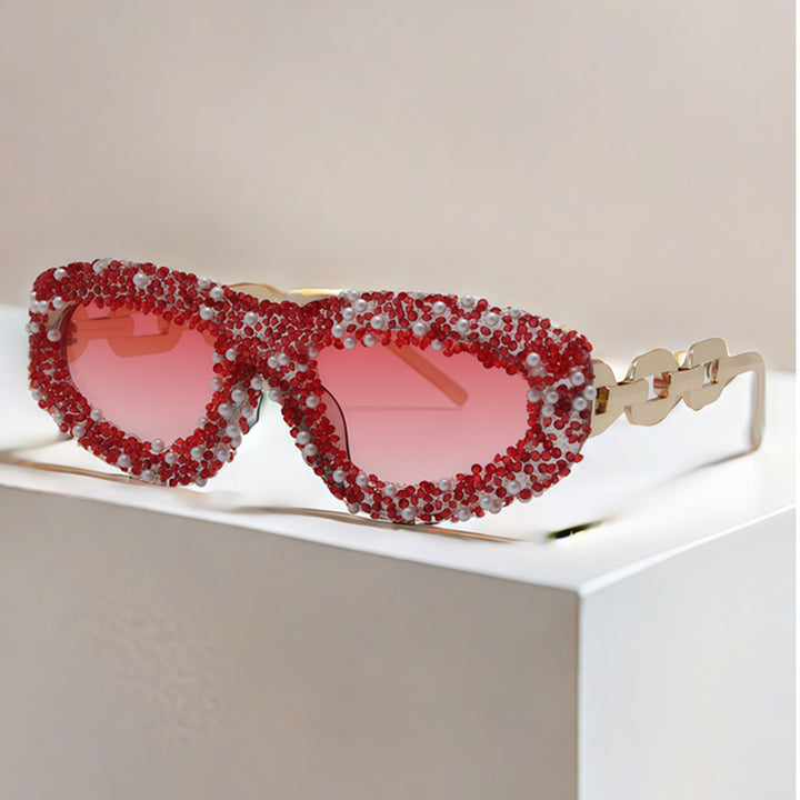 Ladies glamorous sunglasses with embellished frame Bowlift