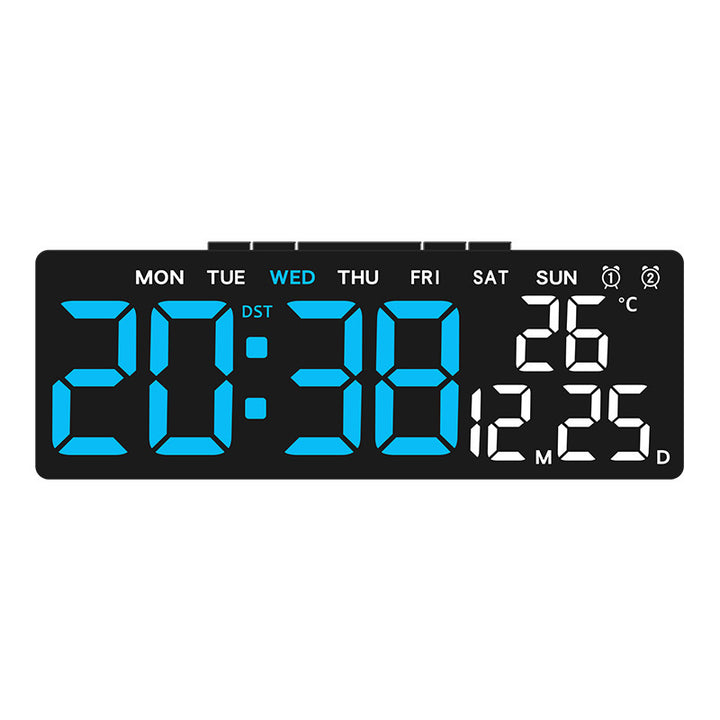 Digital weather alarm clock with large LED display and temperature display Bowlift