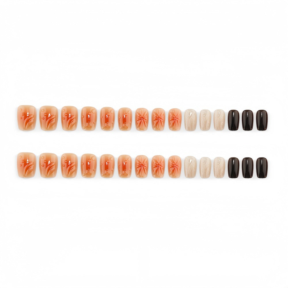 Artificial Nail Set with Beautiful 3D Flower Design Bowlift