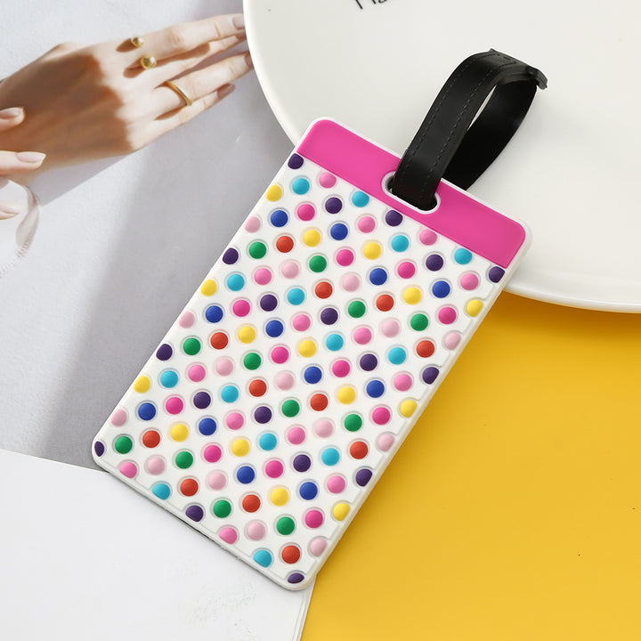 Unisex Luggage Tag with Modern Geometric Design Bowlift