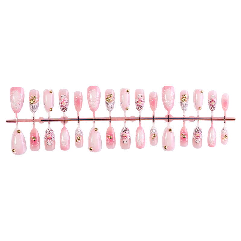 Creative Floral Press-On Nail Set Bowlift