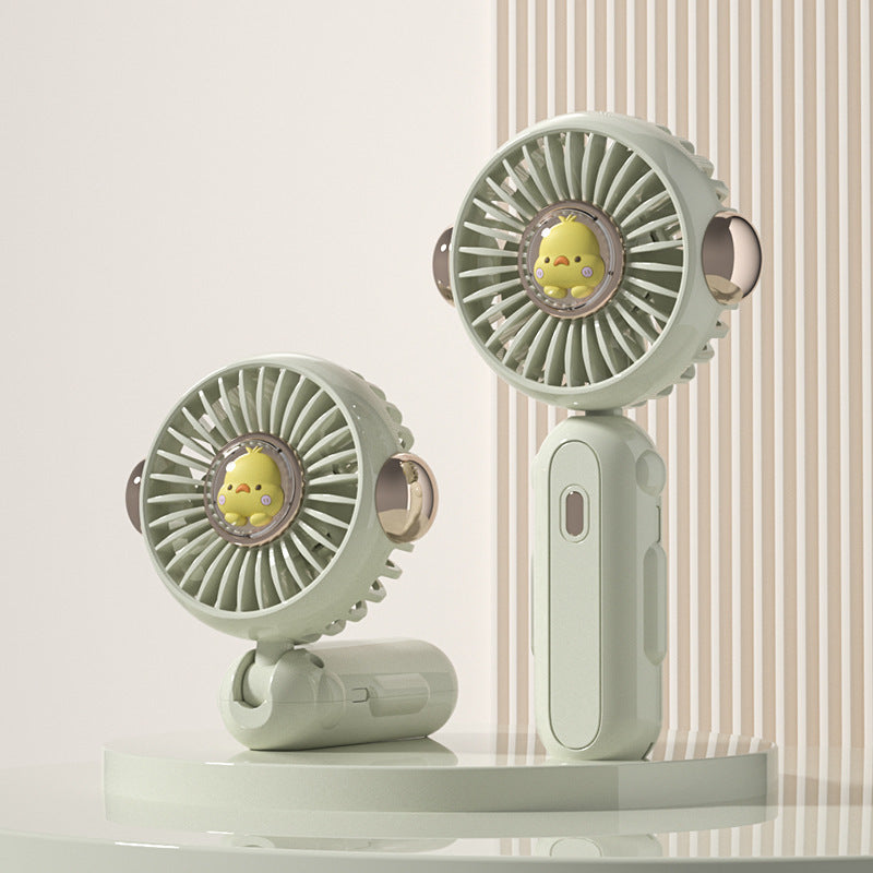 Women's Portable Handheld Fan with Creative Animal Design Bowlift