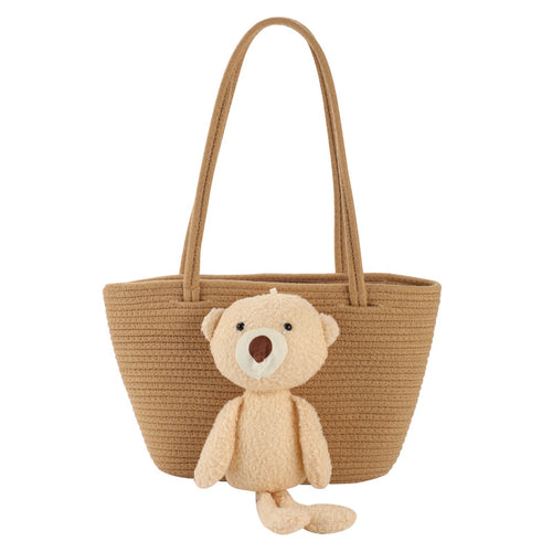 Women's handbag with cute cuddle bear accent Bowlift